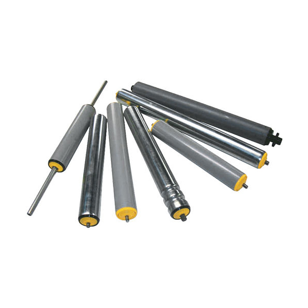 Rouleaux acier zingué PVC ou acier INOX Diamètre 20mm, 9kg de charge maxi admissible par rouleau